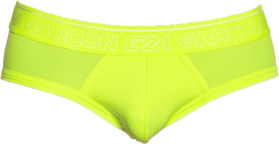 Garçon Neon Yellow Brief - MAAT XL - Heren Ondergoed - Slip voor Man - Mannen Slip