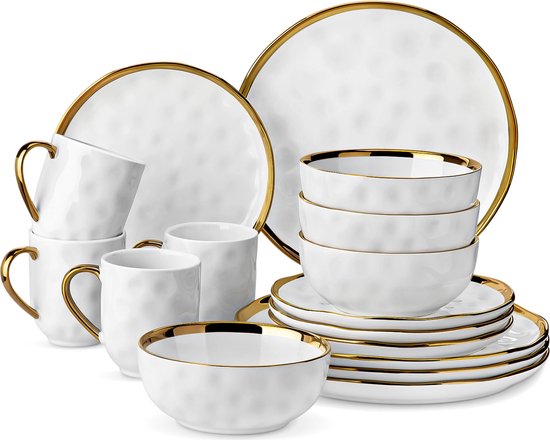 Mima Serviesset Serviessets 8 Persoons Bestek Wit Goud Bol mima-serviesset-serviessets-8-persoons-bestek-wit-goud-bol