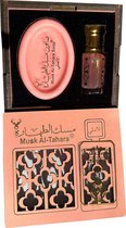 Al Maleki - Musc Al Tahara - Rose - avec savon - Musc - Huile de Parfum arabe - Al Tahaara
