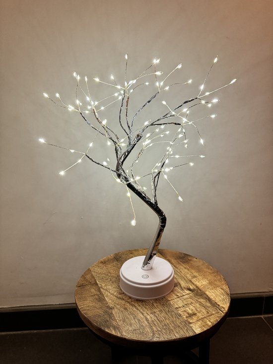 Arbre scintillant - Bonsaï - Siècle des Lumières d'arbre argenté - Arbre à lampe LED - Arbre lumineux de Décoration - Arbre lumineux - Veilleuse d'arbre LED - Arbre - Pliable - Saint-Valentin - Noël - Cadeau pour Cheveux