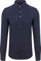 Suitable - Camicia Poloshirt Navy - Slim-fit - Heren Poloshirt Maat L
