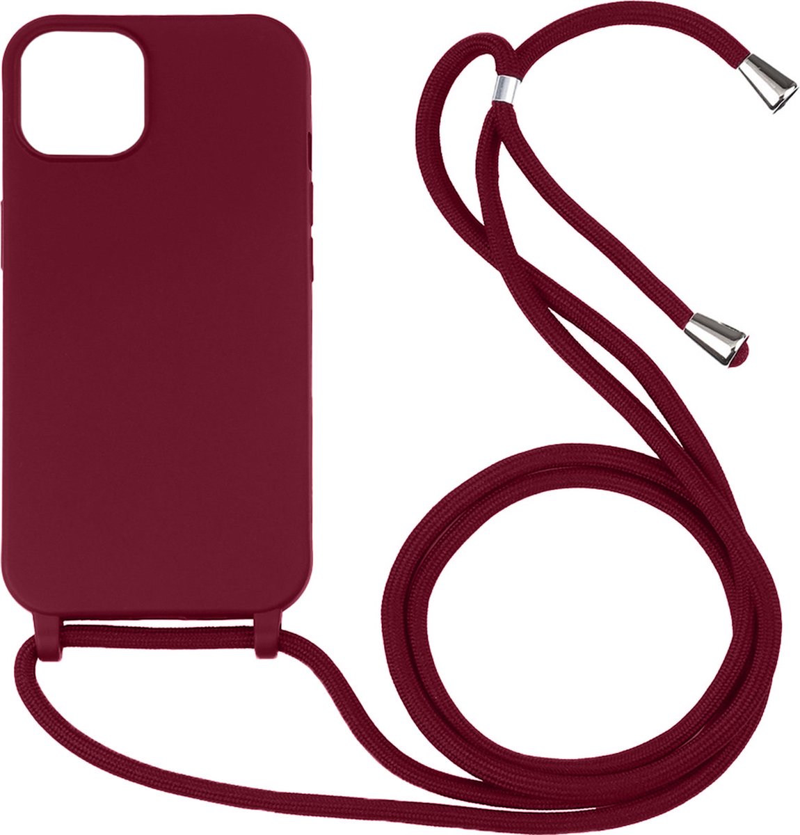 Hoesje geschikt voor iPhone 8 - Backcover - Koord - Softcase - Flexibel - TPU - Rood