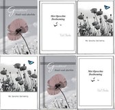 6 cartes de vœux de condoléances de Luxe Premium - Sincères condoléances - 17x12cm - Carte pliée avec enveloppe - Livraison gratuite