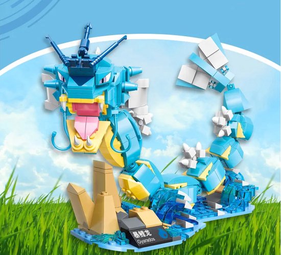 Mega Construx MEGA Pokémon Bouwset - Magikarp Naar Gyarados Evolutie, 411 Onderdelen, 61 Cm Groot, Actiefiguur Met Beweegbare Delen Officieel Pokémon Speelgoed