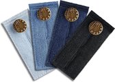 Jeans taille-uitbreidingsknop, 4-delige broek knoopverlenger, verstelbare broekband verlenger, broek knoopverlengers voor jeans