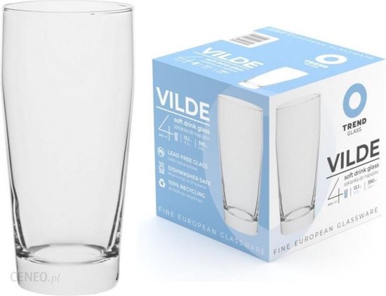 Trend Glass - Vilde 4 Stuks fluitjes bierglazen 350 ml - Bierglazen - Bierfluitjes - Glazen voor bier