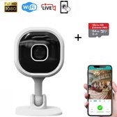 SuperCam® 64GB SD - Wifi - Verborgen camera - Inclusief 64GB Micro SD Kaart - Beveiligingscamera - Draadloze camera - Mini camera - Beveiliging - Sd kaart - Smart - Spy camera