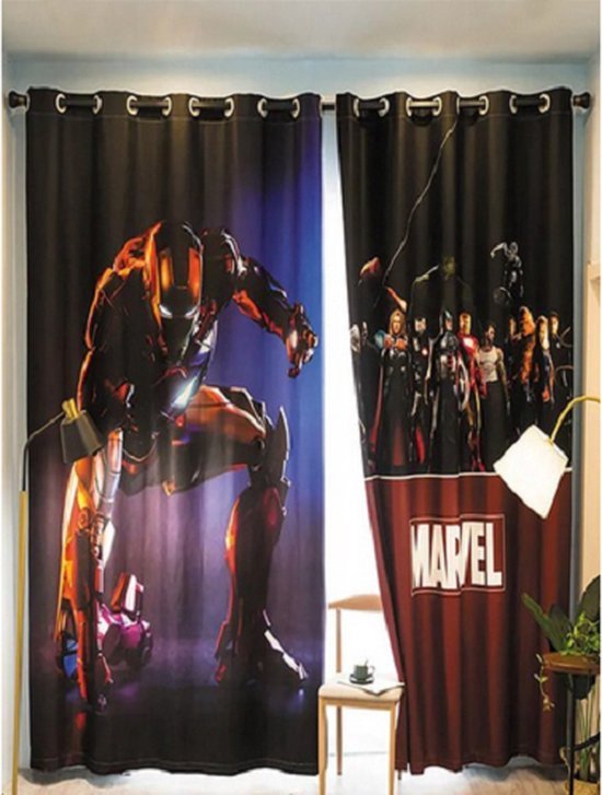 Rideau - Avengers - prêt à l'emploi - occultant - 132 x 160 cm