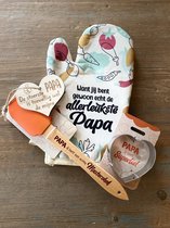 Creaties van Hier - Vaderdag - Ovenwant Papa - Spatel Papa - Koekvorm Papa - vaderdag cadeau