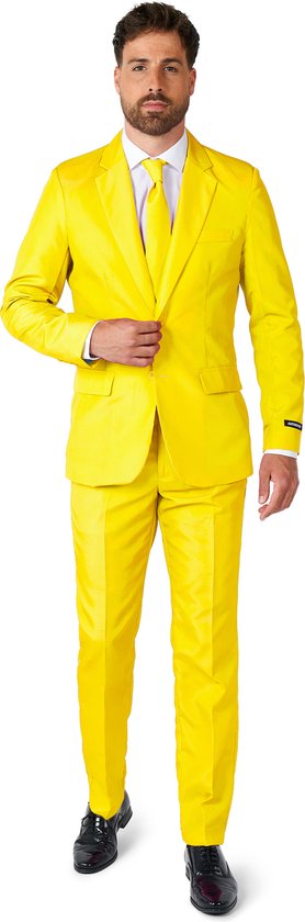 Suitmeister Yellow - Heren Pak - Effen Gekleurd - Geel - Feest - Maat S