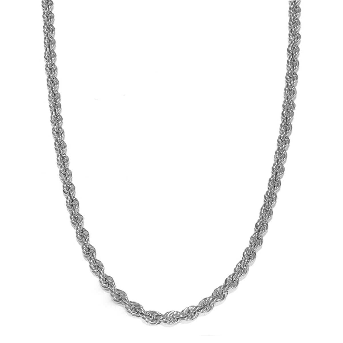 Juwelier Zwartevalk - Zilveren (gerhodineerd) rope ketting 25.231-3.8/50cm--