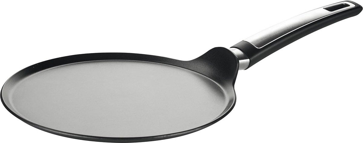 Crêpepan krasbestendig antiaanbaklaag zwart RVS antiaanbaklaag krasbestendig vaatwasmachinebestendig rond