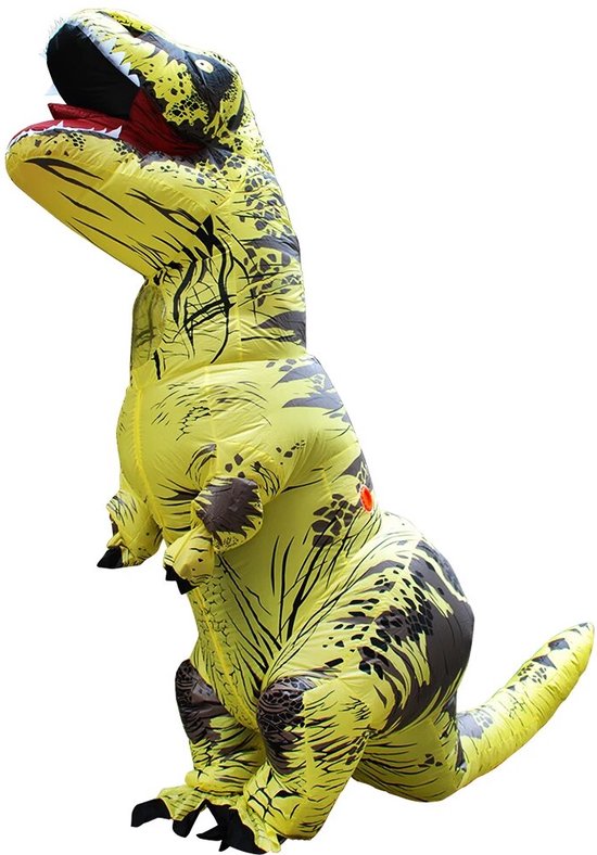 Costume Rique Dino - Carnaval - Costume Dino - Dinosaurus - Costume Dino - Dino Gonflable - Costume Carnaval Dino - Dino - Costume Dino Adulte - 150 à 200 cm - Dino Jaune