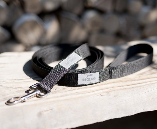 HALTI dubbele riem - multifunctionele hondenriem voor training en wandelen met je hond. Lichtgewicht en gevoerd met neopreen Geschikt voor puppy's (maat large, rood, 2m