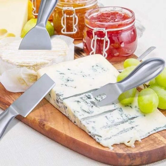 HI NATURE™ couteaux à fromage lot de 6 - Couteaux à fromage - couteau à fromage | Set de couteaux à fromage pour tous types de fromages - Couteau à tartiner - Passe au lave-vaisselle - Acier inoxydable - Argent