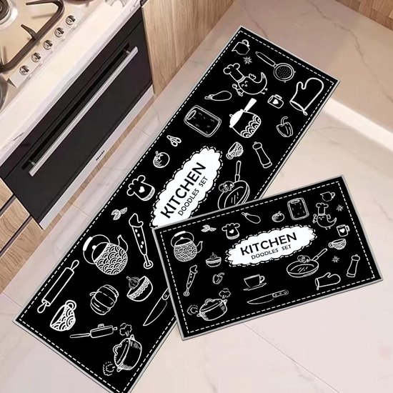 Fecialy Non Slip Kitchen Mat Set, Durable, Anti-Fatigue for Kitchen