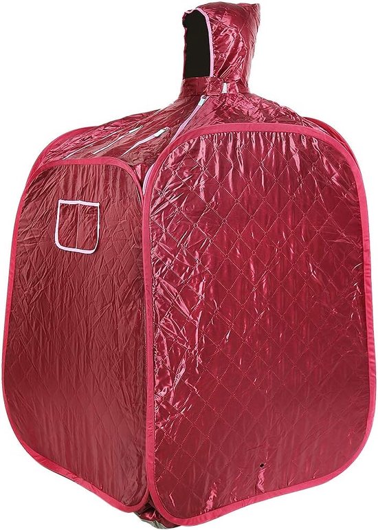 Sauna Vapeur Portable OHMG - Cabine de Sauna Maison Mobile - Rouge