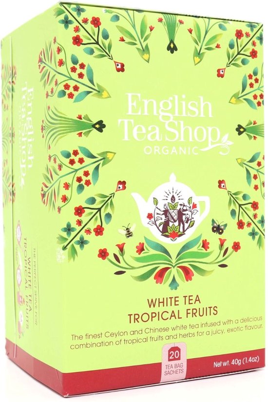 English Tea Shop - White Tea Tropical - witte thee - Biologisch - 1 doosje thee