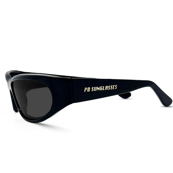 Tijdelijk: 1+1 Gratis Actie - PB Sunglasses - Athletic Black. - Zonnebril heren en dames - Gepolariseerd - Zwart design - Stevig 100% acetaat frame — afbeelding 2