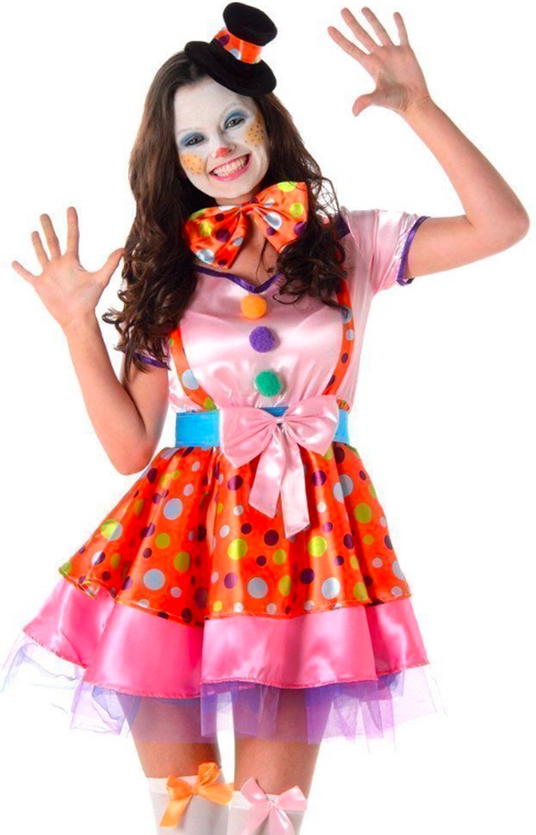 Karnival Costumes Clown Girl Kostuum Carnaval kostuum Verkleedkleding Carnavalskleding Dames- S - Roze