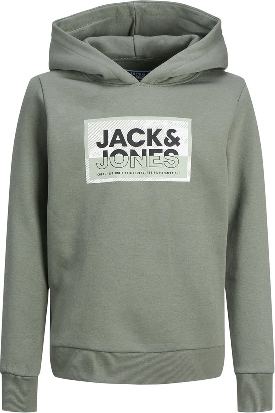 Jack & Jones sweater jongens - groen - JCOlogan - maat 128