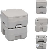 vidaXL Toilettes de caravane - Toilettes portables - 41,5x36,5x42,5 cm - Réservoir à déchets 20 L - Réservoir d'eau propre 10 L - Capacité de charge 200 kg - Toilettes mobiles