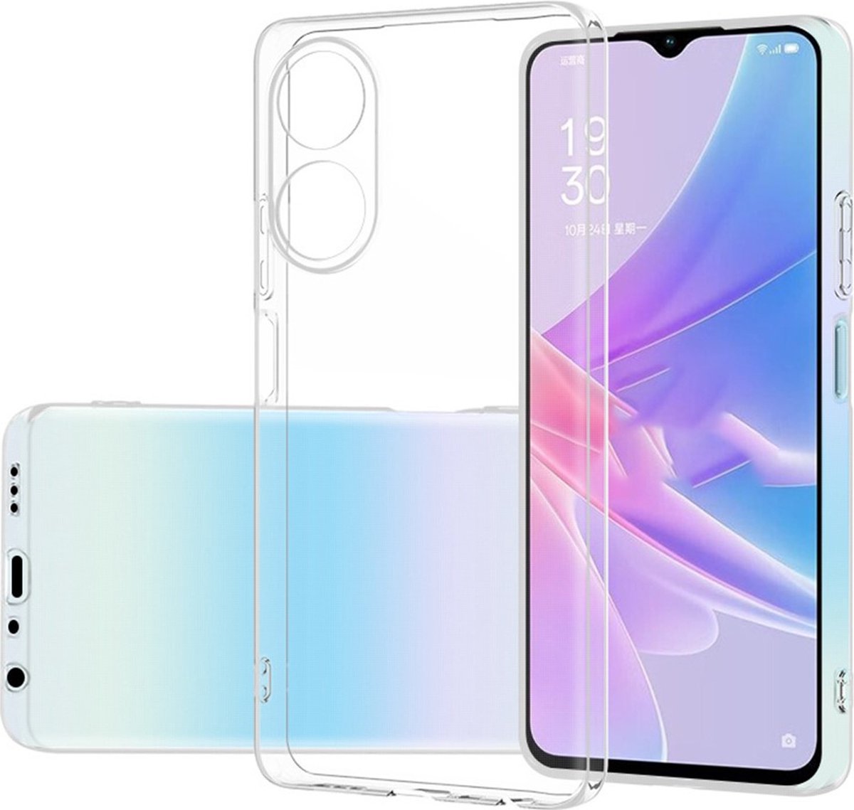 TPU Back Cover Hoesje voor de OPPO A58 4G Transparant