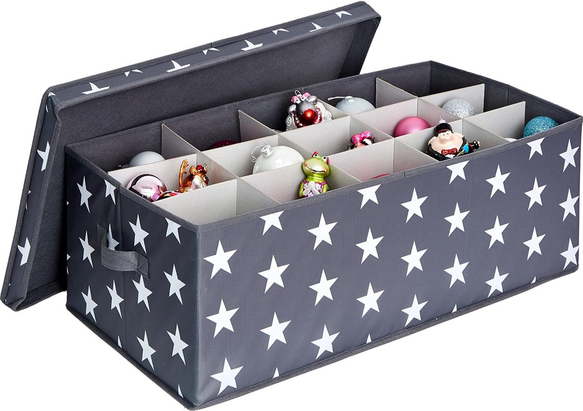 Store It Kerstballen opbergbox sterren 30 ballen - Sterren