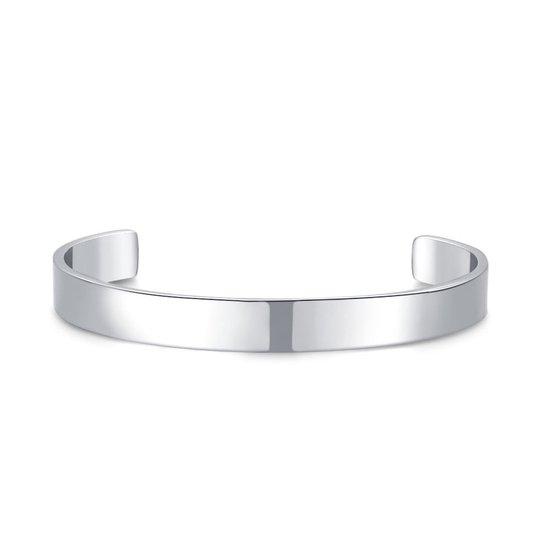 Twice As Nice Armband in edelstaal, open bangle 6,5 cm