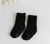 Fleece Sokken - Zachte Fleece Sokken – Winter Sokken – Set van 3 - Peuter Sokken - Anti Slip - Maat 20-22 – Winter Kleding – Zwarte Sokken -