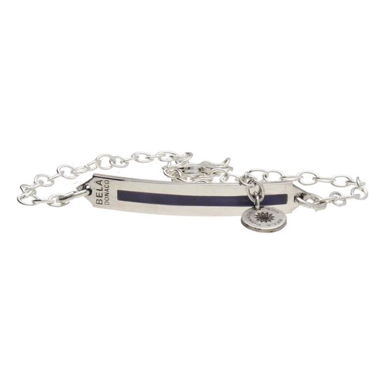 Bela Donaco Bracelet Art Deco / Resin Art W5 – Violet – Argent Massif