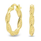 Juwelier Zwartevalk 14 karaat gouden wokkel oorbellen - 12.373/23mm--