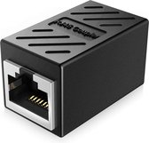 Connecteur de câble internet réseau Ibley LAN noir - Rallonge RJ45 - Connecteur de câble UTP - Adaptateur Ethernet femelle vers femelle - 10/100/1000/2500/10000 Mbps - CAT6A