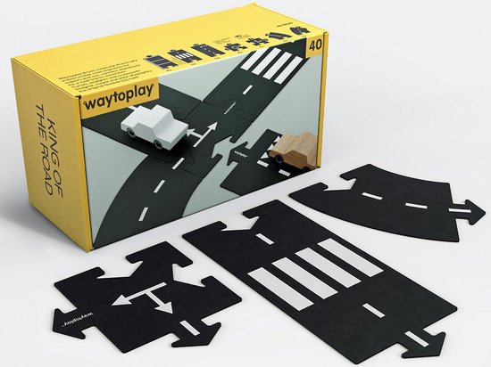 Waytoplay King of the Road, de flexibele autobaan (40 delen) - binnen en buiten spelen - onverwoestbaar - combineer met je andere speelgoed