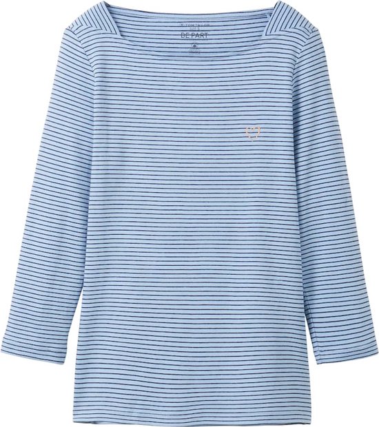 TOM TAILOR T-shirt col bateau rayé T-shirt Femme - Taille S