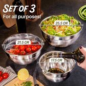 stainless steel salad bowls with airtight lid,3 pics