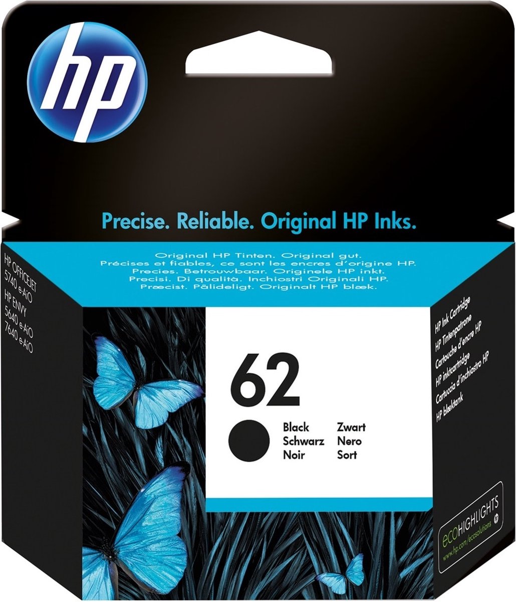 HP 62 - Inktcartridge zwart
