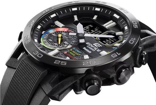 Casio horloge ECB-40MP-1AEF Bluetooth Zwart- Ø 52.4 mm