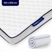 Bol.com Soulsnooze® - DuoComfort Premium Topper 160x200 cm - Topmatrassen - Topdekmatras - Aanpasbaar Design - 3D Air Mesh - Tra... aanbieding