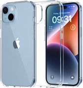 iPhone 14 Plus Hoesje Transparant shock proof case siliconen hoes cover hoesjes - Extra Stevig Anti Shock
