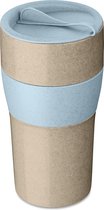 Herbruikbare Koffiebeker, 0.7 L, Natuur Bloemen Blauw, Organic Bio-Circular - Koziol | Aroma To Go XL