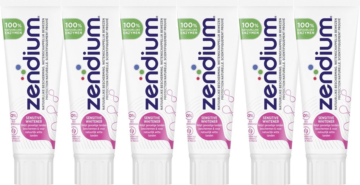 Zendium Sensitive Whitening Tandpasta - 6 x 75 ml