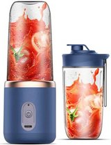 Milkshake Machine – Elektrische Slowjuicer – Draagbare Blender To Go – Milkshake Maker 400ml – Fruit Mixer - Blauw