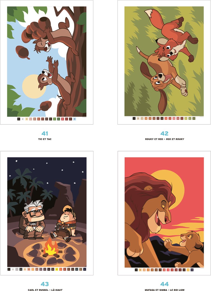 Disney Coloriages Mystères Disney Saisons - Hachette heroes - kleuren op nummer - Kleurboek voor volwassenen — afbeelding 3