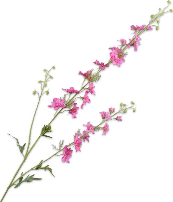 Silk-ka Kunstbloem-Zijden Bloem Delphinium Tak Beauty-Roze 122 cm