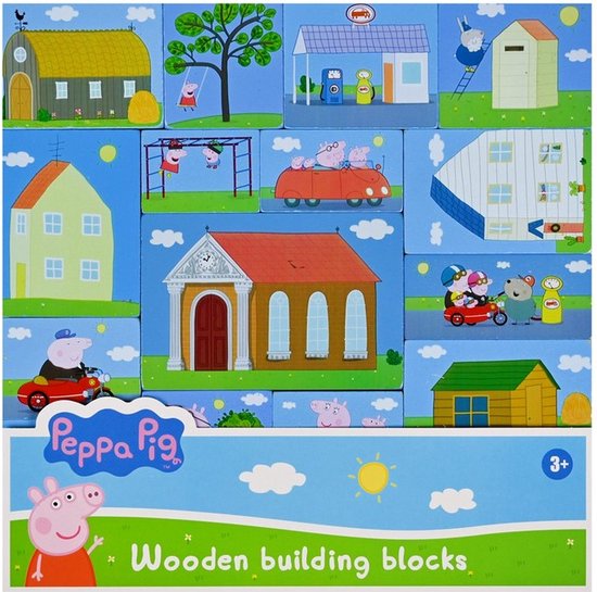 PeppaPigHoutenBouwblokkenWoodenBuildingBlocks bol