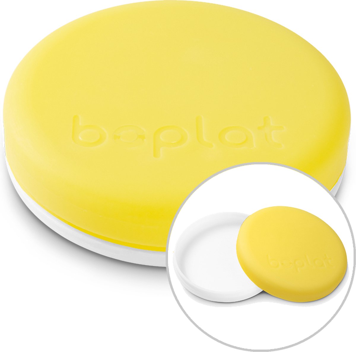 Boplat® Lunchbox - Broodtrommel - Bioplastic - BPA vrij - Wit geel