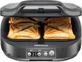 Bol.com Tosti Apparaat - 4 Sandwiches - Tosti Ijzer - LED Display - Anti Aanbaklaag - Soft Touch Knoppen aanbieding