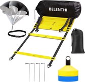 Belenthi Voetbal trainingsmateriaal - Voetbal spullen - Loopladder - Pionnen voetbal - Speedladder - Weerstand parachute training