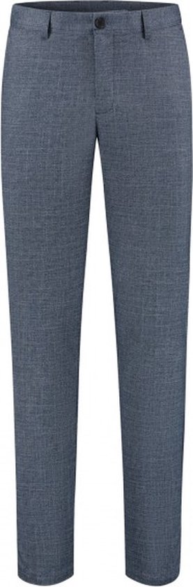 Gents - Pantalon uni melange blauw - Maat 27